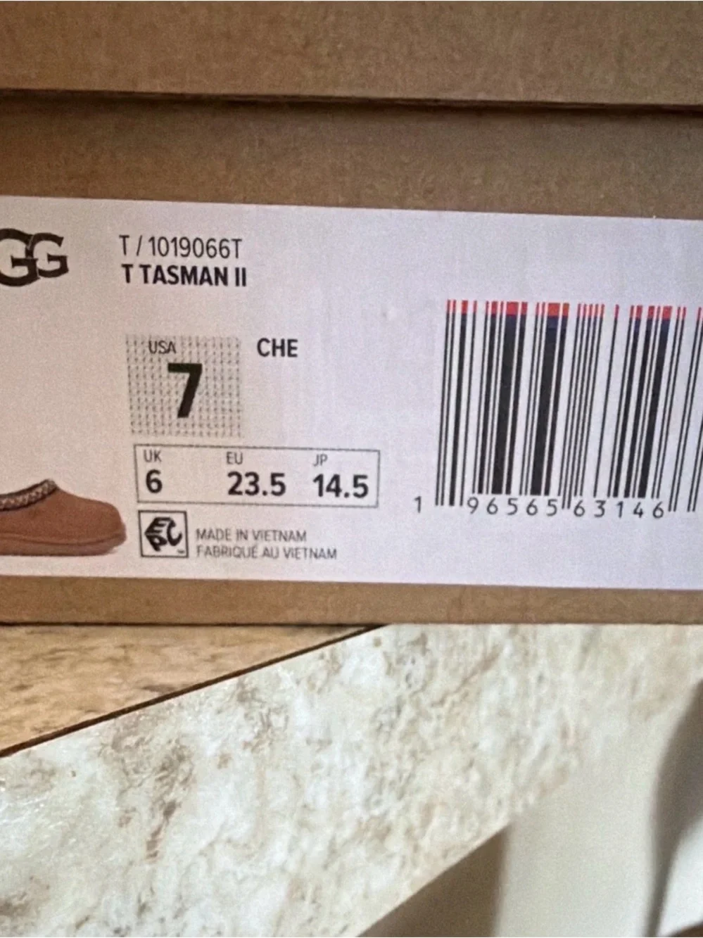 UGG Chestnut Tasman II Suede Slipper - Brown with Multicolor Embroidered Trim